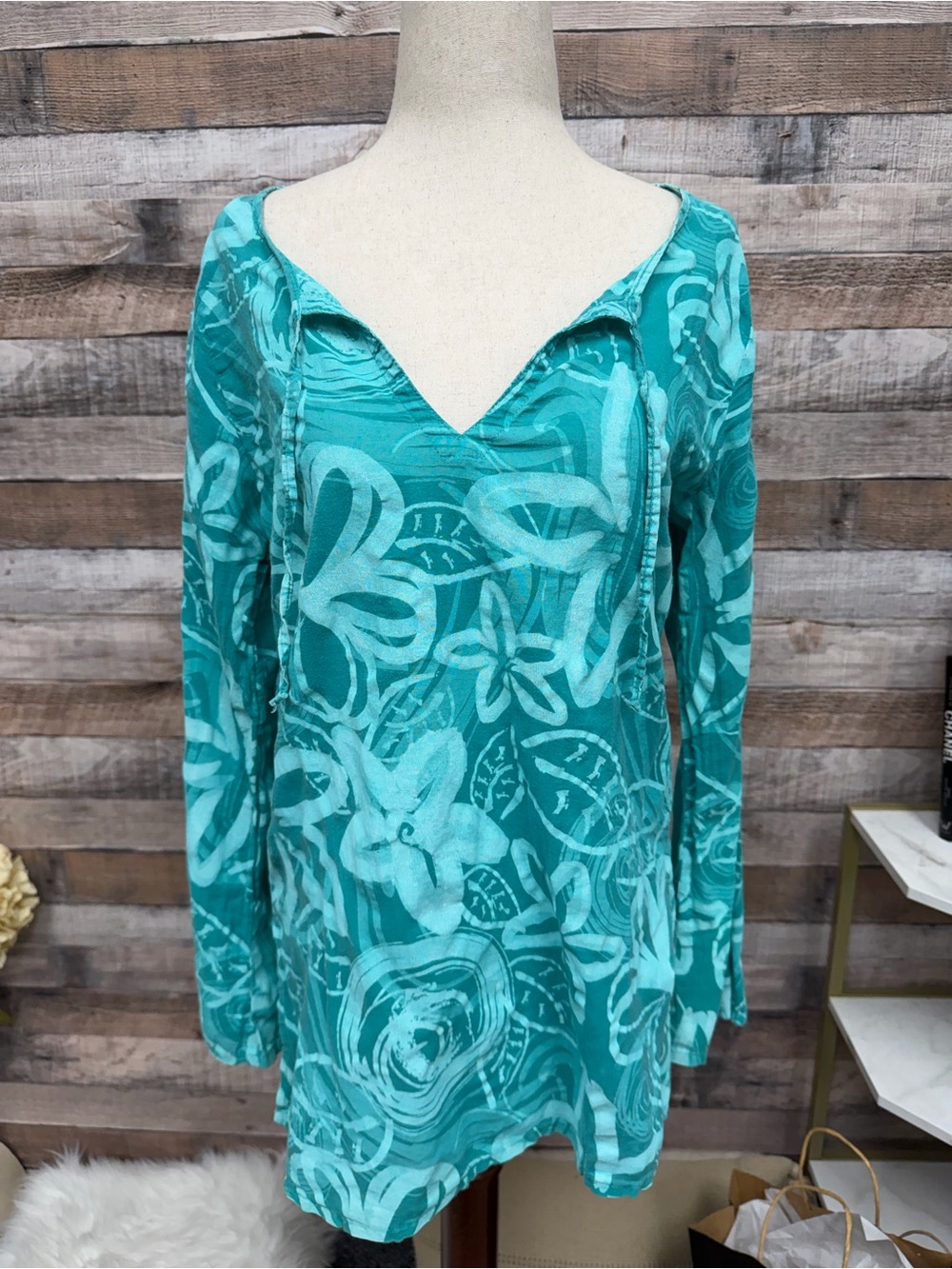 Fresh Produce Tropical Floral Print Long Sleeve